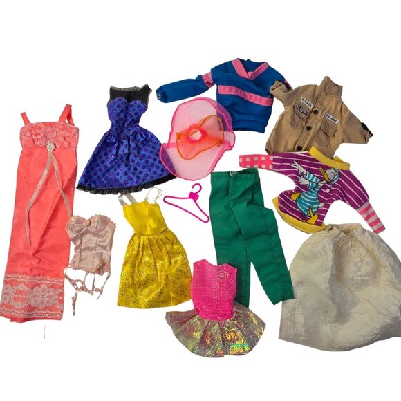 Barbie Other - Vintage Barbie Doll Clothes Lot 1960s–1980s Mod Disco Formal Casual Outfits Ken